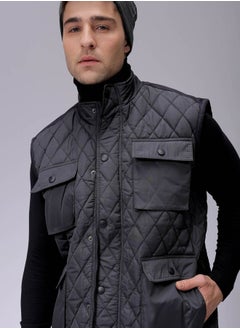 Men Slim Fit Solid Puffer Jackets