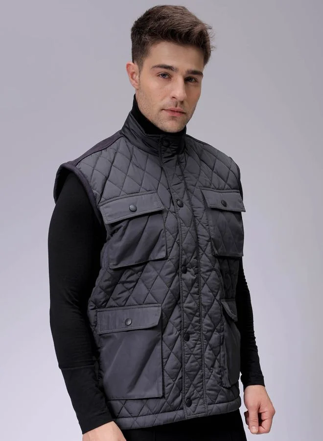 The Indian Garage Co Men Slim Fit Solid Puffer Jackets