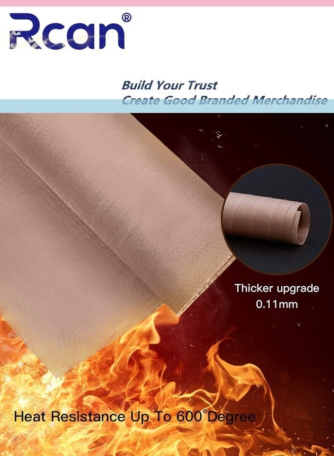 Rcan Oven Grill Mat Teflon Sheet 3 Pack for Heat Press Transfer Non Stick Paper Reusable Resistant Craft High Temperature Oven Food Grade Baking Cloth Nonstick Oilcloth 40 x 50cm - Image 3