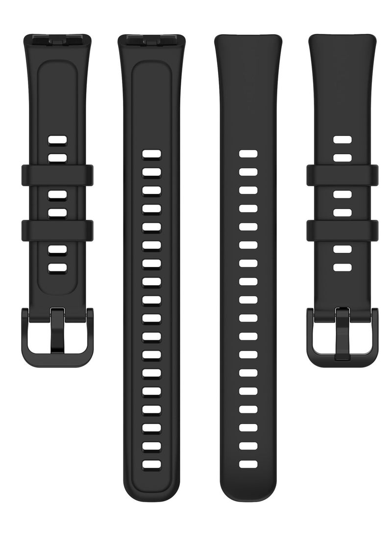 HW 3-Pieces Classic Silicone band Huawei Band 8，Replacement Band Strap Wristband Sport Band，for For Huawei Band 8/Huawei Band 9，waterproof, sweat resistant, comfortable to wear (White/Black/Green)  - Image 2