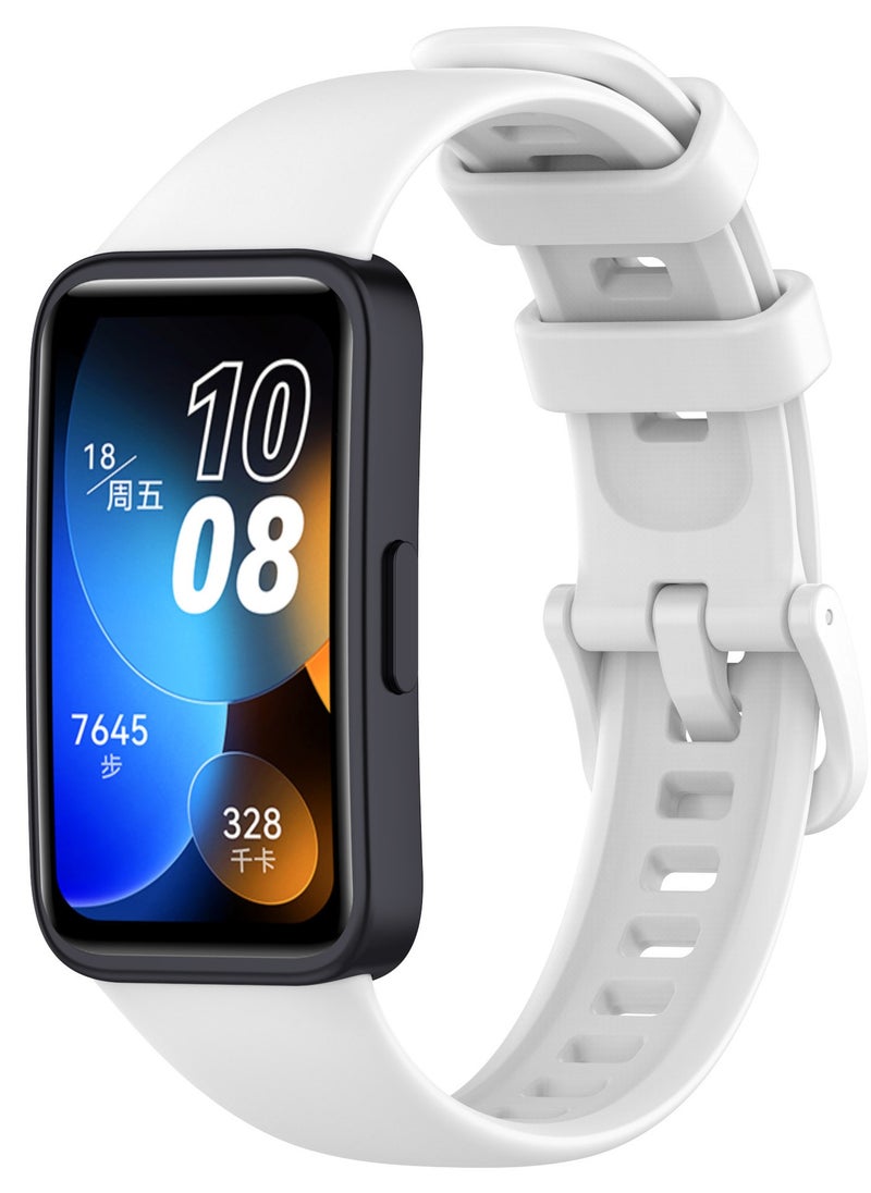 HW 3-Pieces Classic Silicone band Huawei Band 8，Replacement Band Strap Wristband Sport Band，for For Huawei Band 8/Huawei Band 9，waterproof, sweat resistant, comfortable to wear (White/Black/Green)  - Image 5