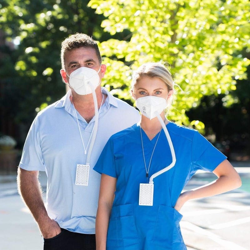 BROAD Breathe Easier AirPro Mask Rechargeable Reusable Air Purifying Respirator with a HEPA Filter - Image 2