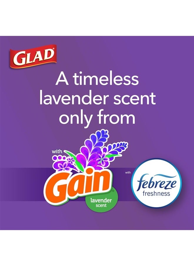 Trash Bags, ForceFlex Tall Kitchen Drawstring Garbage Bags 13 Gallon White Trash Bag, Mediterranean Lavender scent with Febreze Freshness 80 Count (Package May Vary)