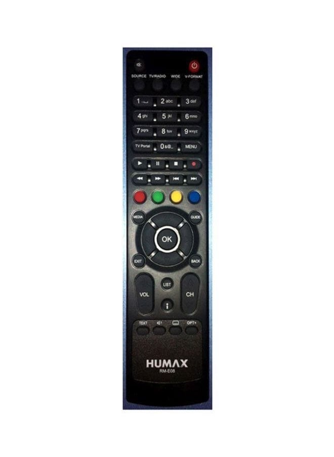 Humax Vcr Remote Control Black Red Green 