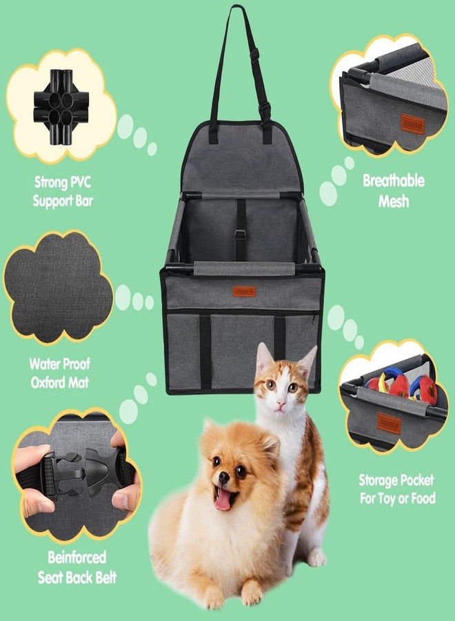 SWIHELP Dog Car Seat Puppy Portable Pet Booster Car Seat with Clip-On Safety Leash and Stable Fram, Anti-Collapse,Perfect for Small Pets - Image 2