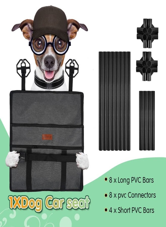 SWIHELP Dog Car Seat Puppy Portable Pet Booster Car Seat with Clip-On Safety Leash and Stable Fram, Anti-Collapse,Perfect for Small Pets - Image 3