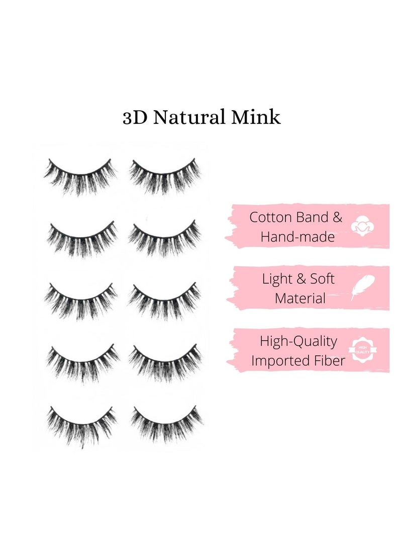 Calla Lashes Styles Faux Mink Lashes Luxurious Volume Fluffy Natural Soft Thick Falses Eyelashes 5 Pairs | AH21 - Image 5