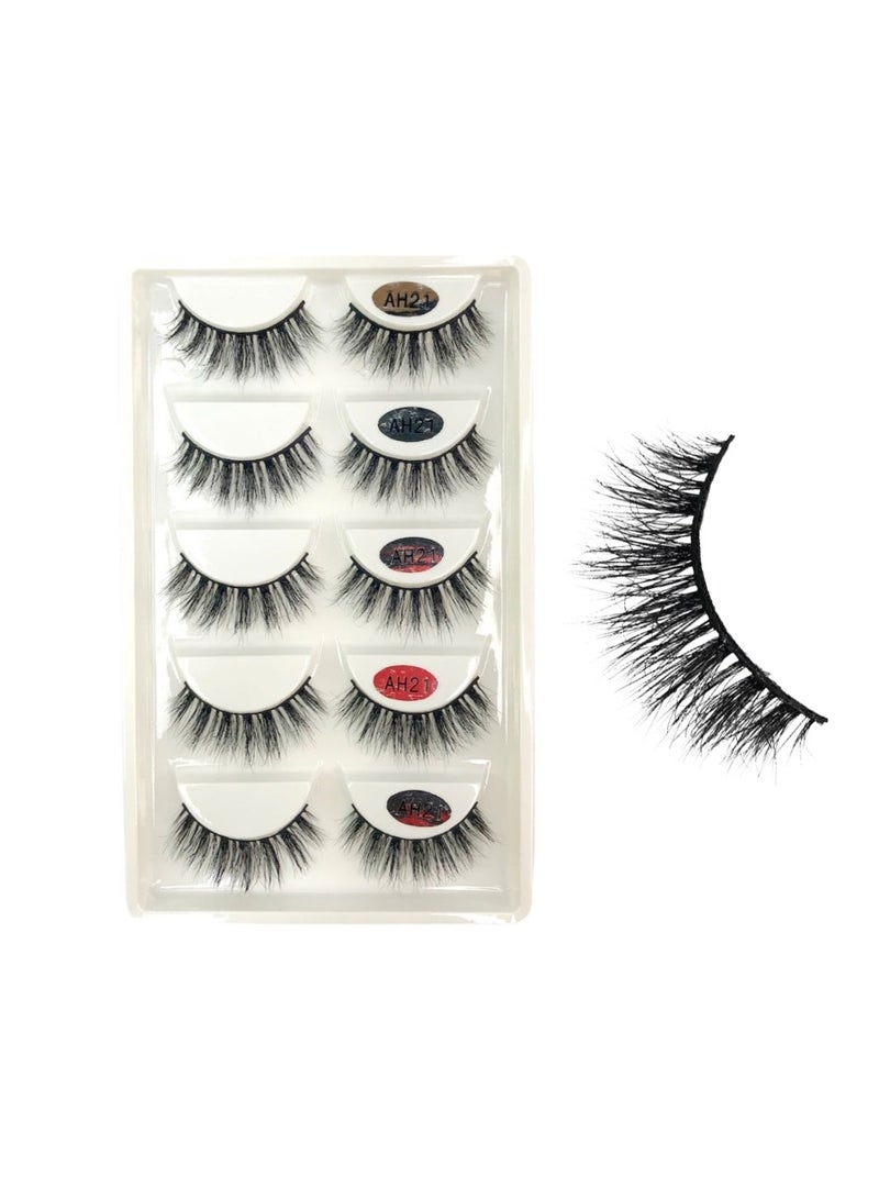 Calla Lashes Styles Faux Mink Lashes Luxurious Volume Fluffy Natural Soft Thick Falses Eyelashes 5 Pairs | AH21 - Image 3
