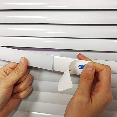Kowibcl Aluminium Horizontal Blinds Replacement Slats, 1 inch Horizontal Blind Repair Tabs, Blind Fixers for Horizontal Blinds Replacement Slats & Parts, White (1" W x 3" L) - Image 4