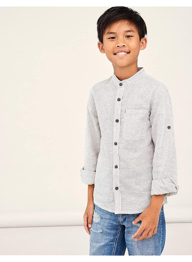 نيم ات قميص Nkmfish Ls للأولاد، بلوزة بأكمام طويلة F Noos - Image 4