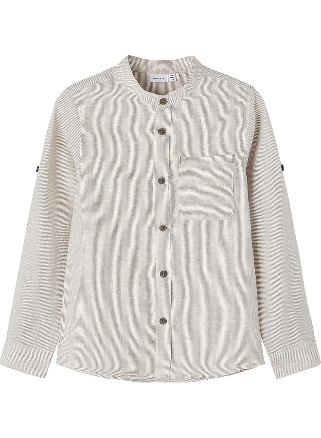 نيم ات قميص Nkmfish Ls للأولاد، بلوزة بأكمام طويلة F Noos - Image 1