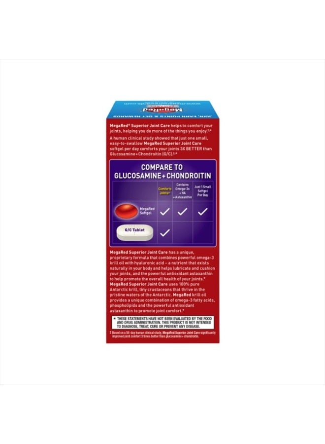 Megared Omega-3 Krill Oil and Joint Supplement - Megared Joint Care 60 softgels - EPA/DHA fatty acids, Antioxidants, Hyaluronic acid, No fishy burp aftertaste as with Fish Oil  - Image 5