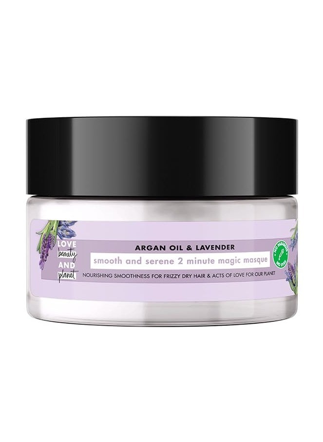 Love Beauty & Planet - Love Beauty & Planet Argan Oil & Lavender Magic Mask for Smooth Frizz Free Hair|No Sulfates,No Paraben|200ml - Image 1