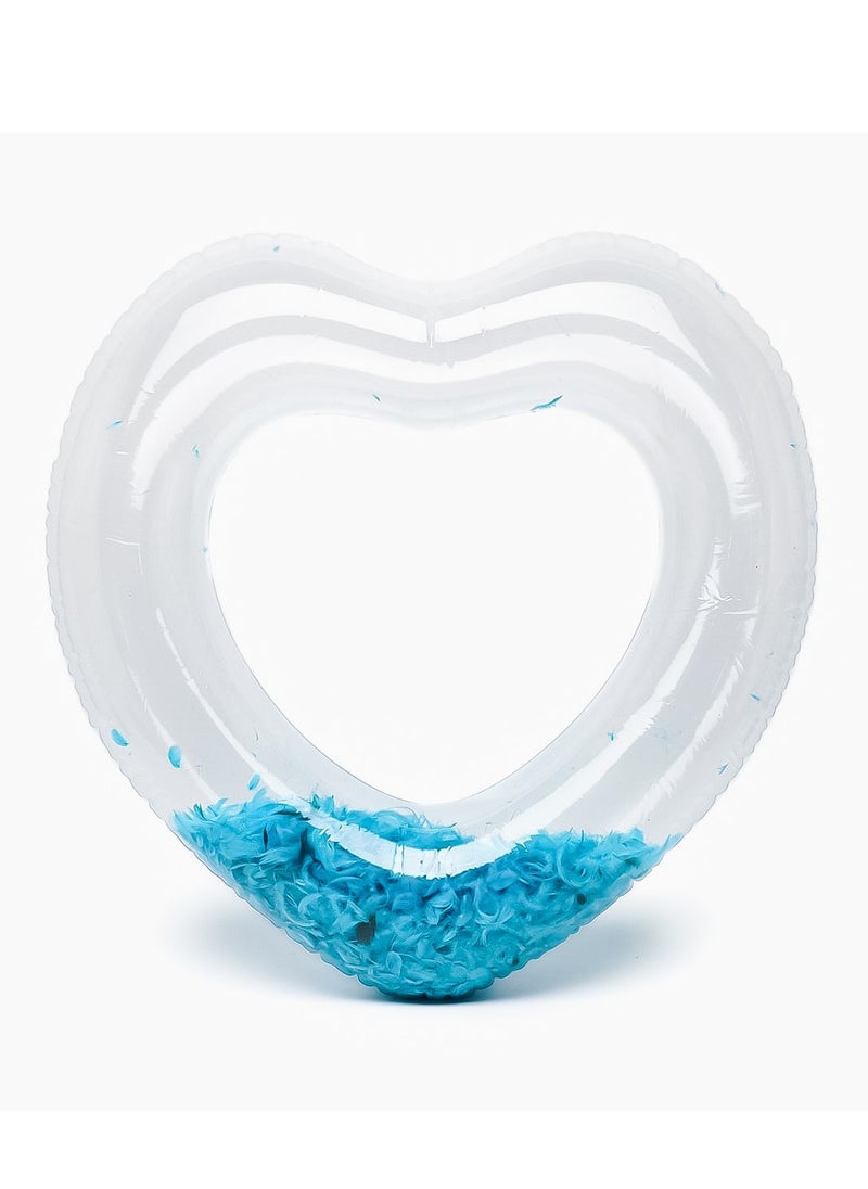Generic Transparent feathers Heart Shaped Swim Ring  - Image 1