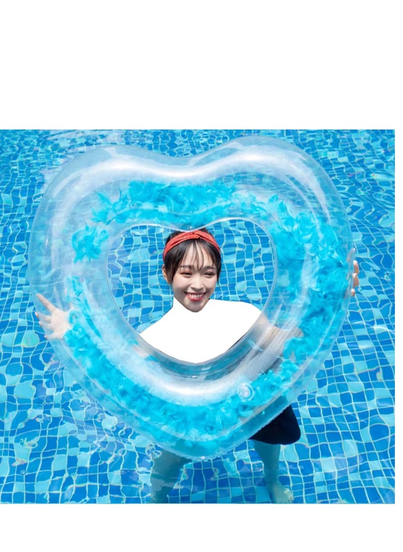 Generic Transparent feathers Heart Shaped Swim Ring  - Image 5