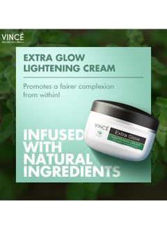 VINCE Extra Glow Lightening Cream – Lightens & Brightens Skin – Reduces Dark Spots, Blemishes & Sunspots – Brings Out Natural Glow with Herbal Extracts – Paraben-Free, 40ml  - Image 3