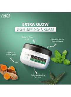 VINCE Extra Glow Lightening Cream – Lightens & Brightens Skin – Reduces Dark Spots, Blemishes & Sunspots – Brings Out Natural Glow with Herbal Extracts – Paraben-Free, 40ml  - Image 5