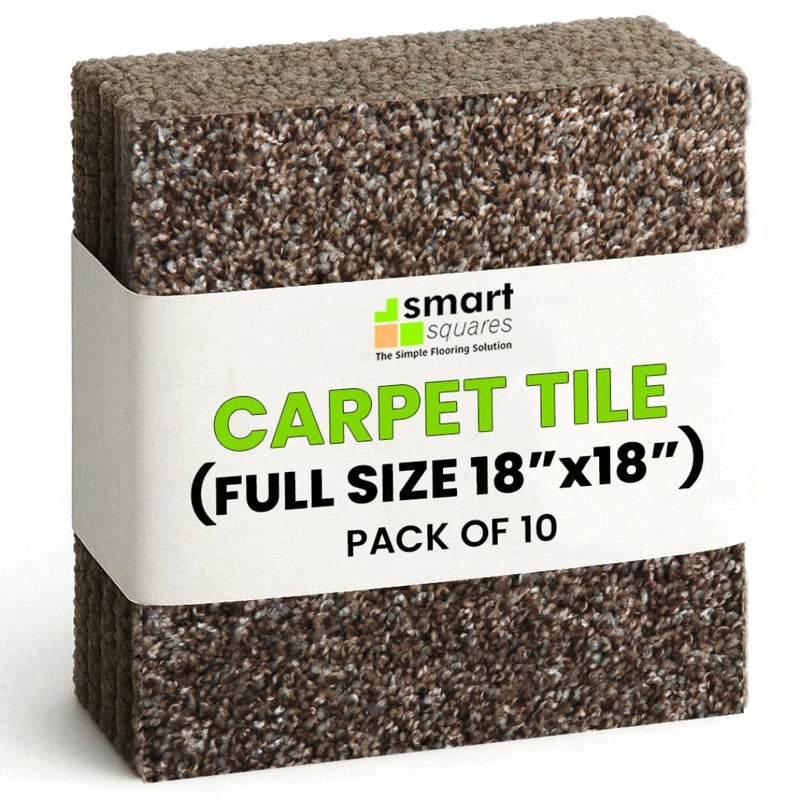 Smart Squares in A Snap 18 x 18 Residential Soft Carpet Tile Peel and Stick Easy DIY Installation Seamless Appearance Made in USA 383 Rustic Charm 10 Tiles 225 Sq Ft