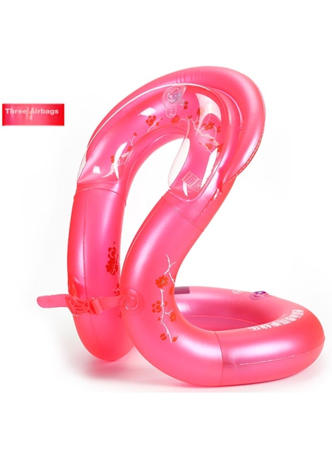 Swimming Fun Yonglebao 7th Generation Snake-shaped Swim Ring For Children To Adults, Inflatable Ring, Size L Red, Double/3 Air Chambers Randomly Sent - Image 4