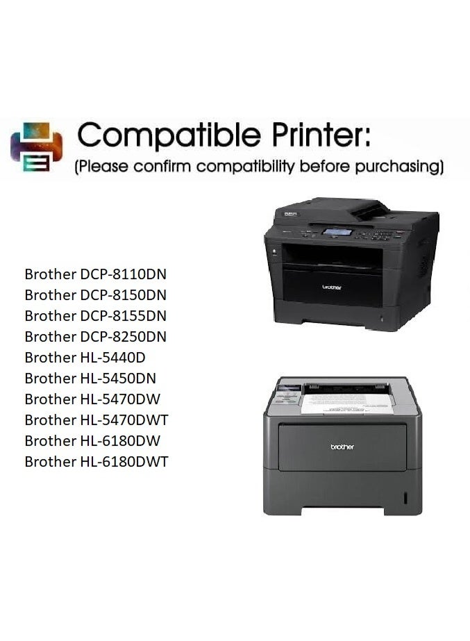 DR-720 Black Drum Unit Replacement For Brother HL 5440D, 5450DN, 5470DW, 5470DWT, 6180DW MFC 8510DN, 8710DW, 8810DW, 8910DW, 8950DW DCP 8110DN, 8150DN, 8155DN (Black) - Image 5