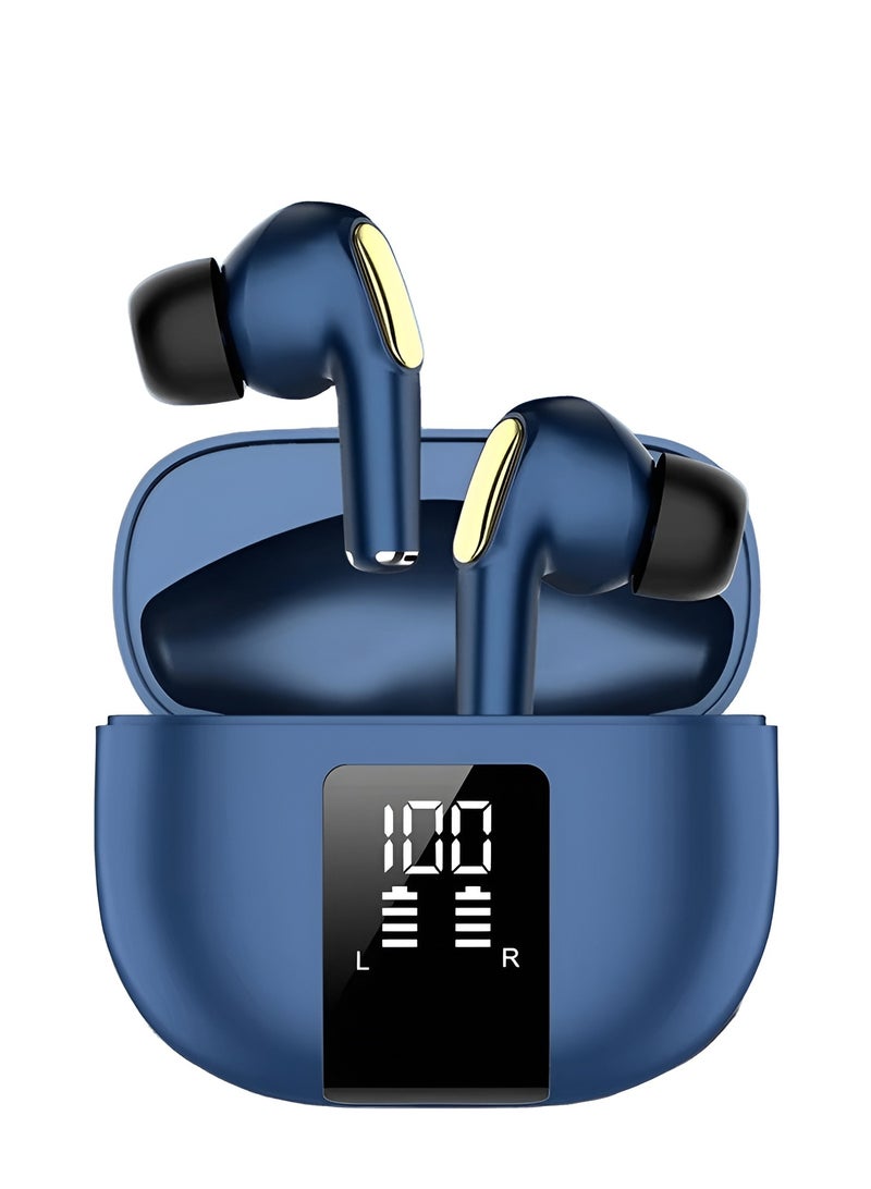 Stereo Bluetooth Headset J68 - Bluetooth 5.1 - Long Battery Life - Touch Control-BLUE - Image 1