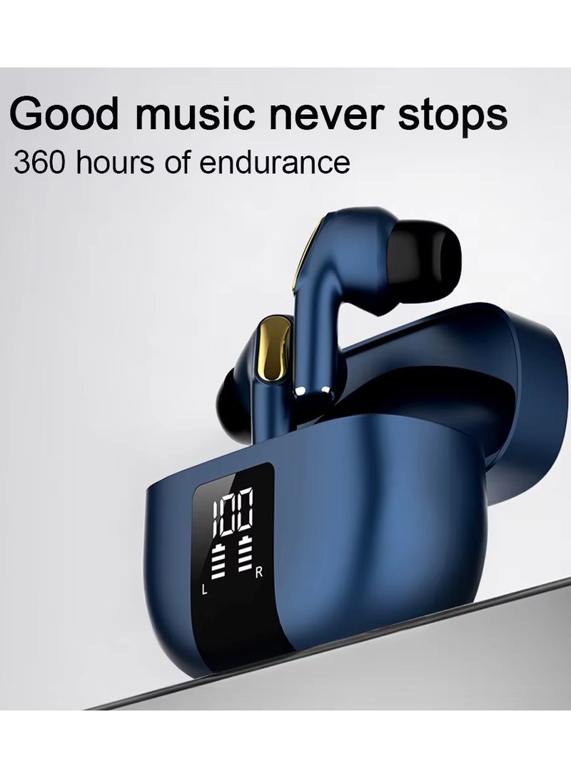 Stereo Bluetooth Headset J68 - Bluetooth 5.1 - Long Battery Life - Touch Control-BLUE - Image 4