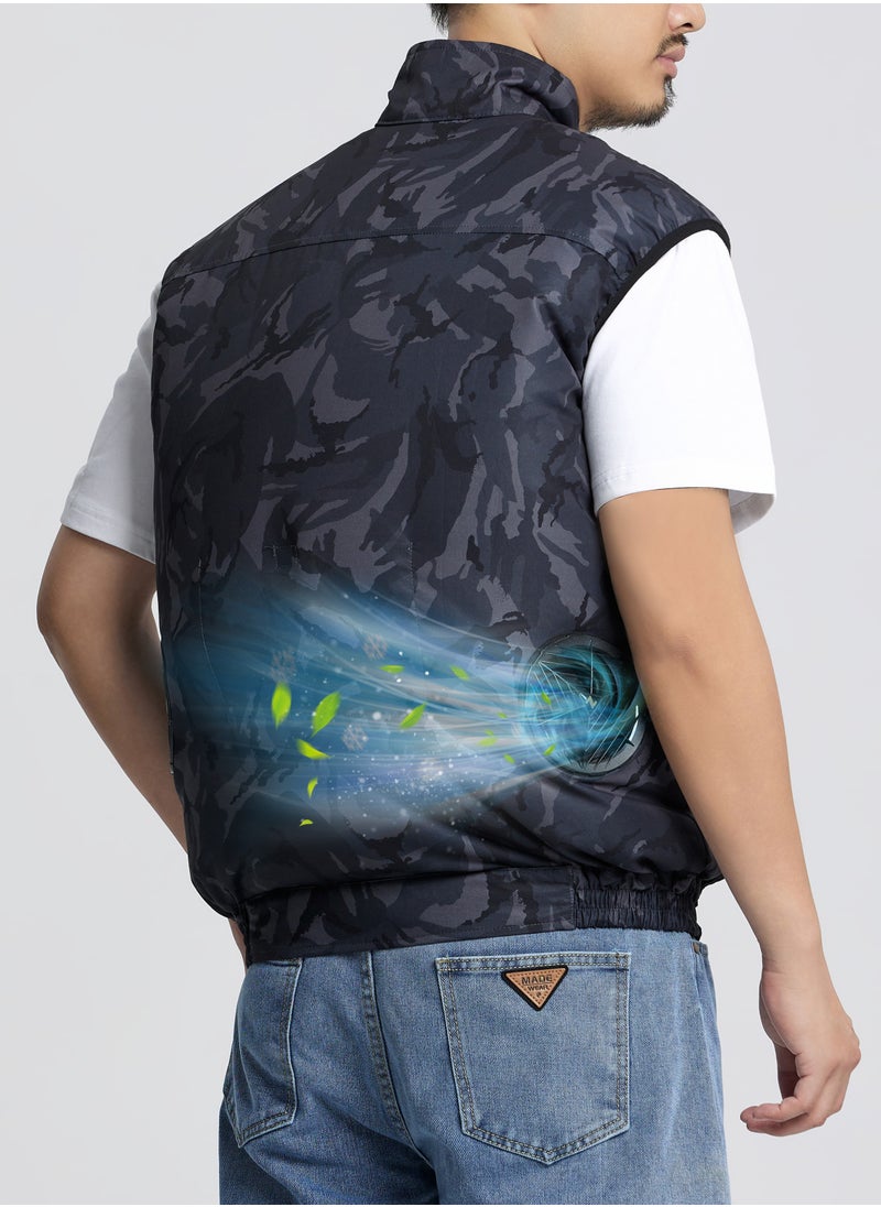 Generic Cooling Fan Jacket Heatstroke Prevention Air Conditioning Clothing Sun Protection and Iced Vest Cable Project with Fans  - Image 1