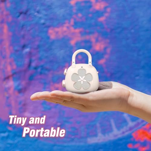 DOSS Candy 2in1 Mini Bluetooth Speaker Cute Bag Charm with Loud Sound A Perfect Fusion of Impressive Sound and Fashion Charm Crafted to Surprise Women Girlfriend Wife BFF TeensLight Pink - Image 3