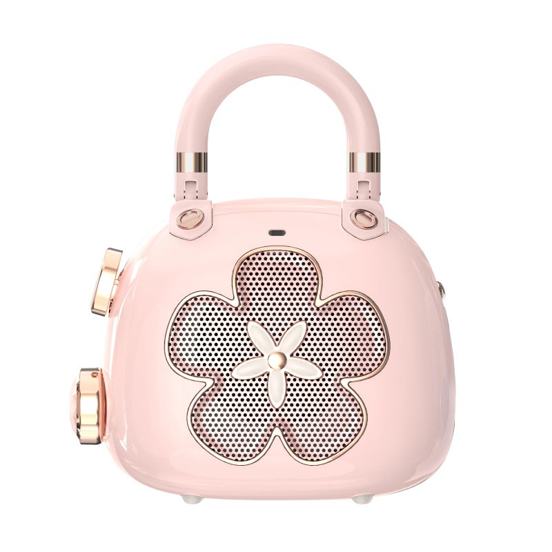 DOSS Candy 2in1 Mini Bluetooth Speaker Cute Bag Charm with Loud Sound A Perfect Fusion of Impressive Sound and Fashion Charm Crafted to Surprise Women Girlfriend Wife BFF TeensLight Pink - Image 2