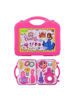 BabyGo BabyGo Pretend Play Makeup Kit for Kids Girls Pink Carry Along Beauty Set Toy  - Image 1