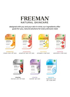 Freeman Freeman Naturals Facial Mask 12 Piece Variety Bundle, Peel-Off, Gel & Cream Face Masks, Hydrating, Brightening, & Nourishing Skincare, Natural Ingredients, Travel Size, 0.33 fl. oz./10 ml Sachets  - Image 2