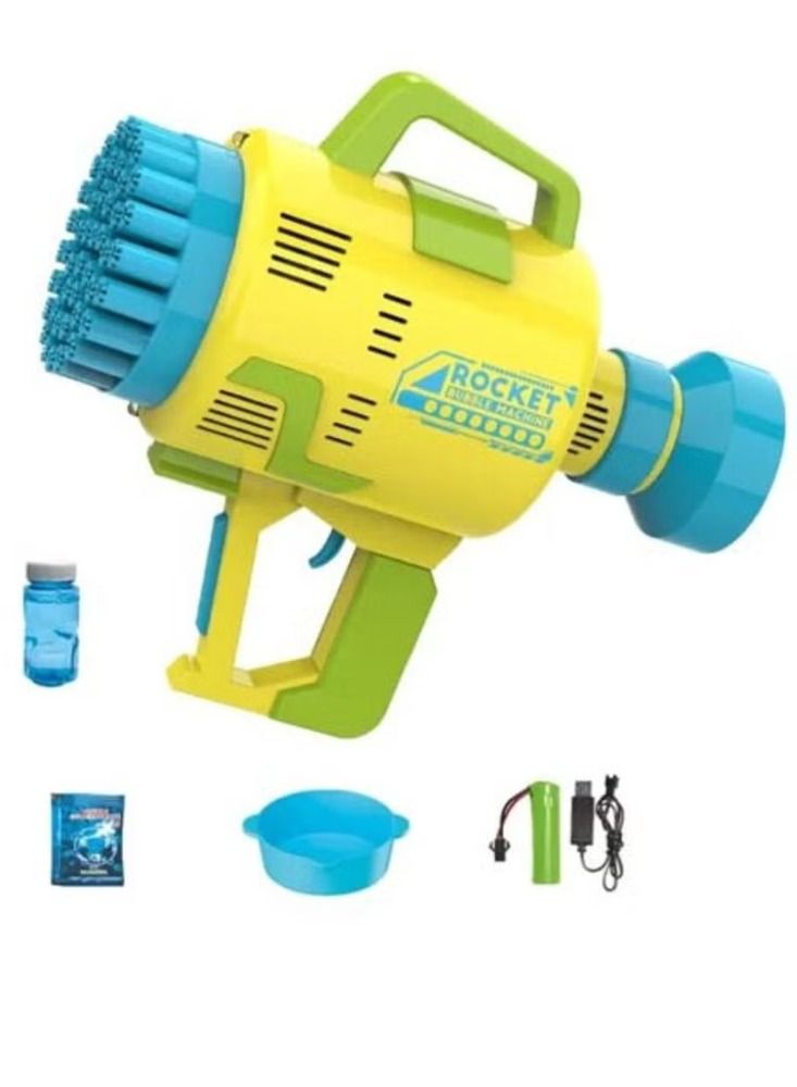 Dreamzon 49 Holes Lighting Version Bubble Gun Toys With Rechargeable Battery - Image 1