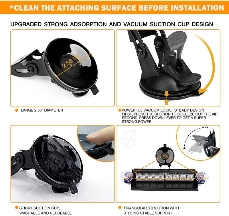 Xprite Amber LED Strobe Light Bar for Vehicles - Image 2