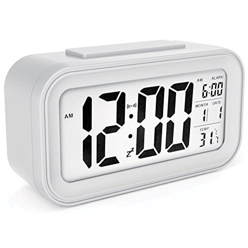 LUUKMONDE Digital Alarm Clock for Heavy Sleepers, Digital Clock Table Clock for Study Table, Students, Office, Corporate | Alarm Clock for Bedroom with Loud Sound, Automatic Sensor,Date & Temperature - Image 1