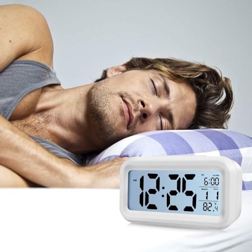 LUUKMONDE Digital Alarm Clock for Heavy Sleepers, Digital Clock Table Clock for Study Table, Students, Office, Corporate | Alarm Clock for Bedroom with Loud Sound, Automatic Sensor,Date & Temperature - Image 4