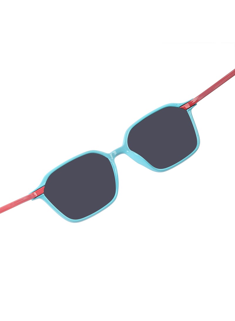Woggles Stylish Pink & Blue Square Kids Sunglasses - Image 4