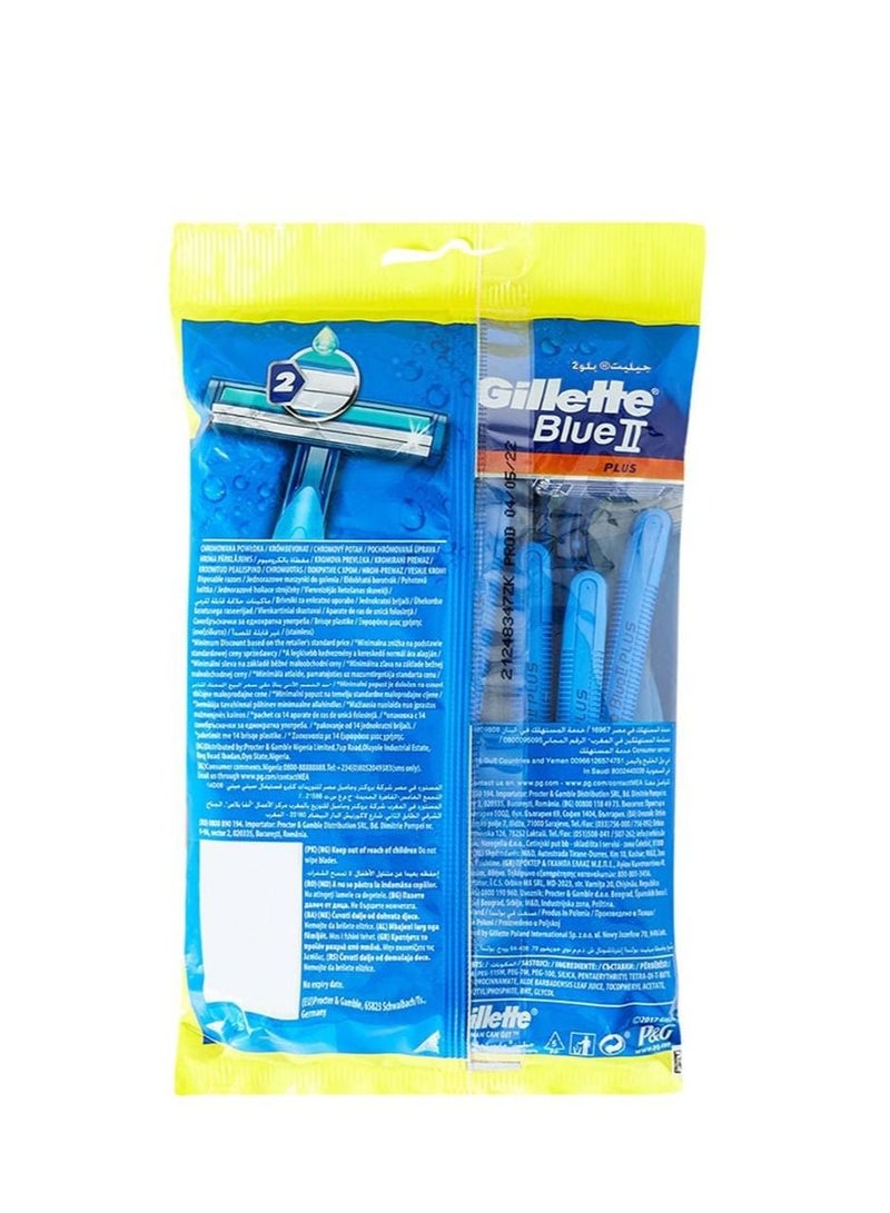 شفرات الحلاقة بلو II بلس للاستعمال مرة واحدة ، 14 قطعة - Image 4