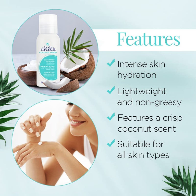 Body Drench Coconut Water Replenishing Lotion, 2 Fluid Ounce - Image 4
