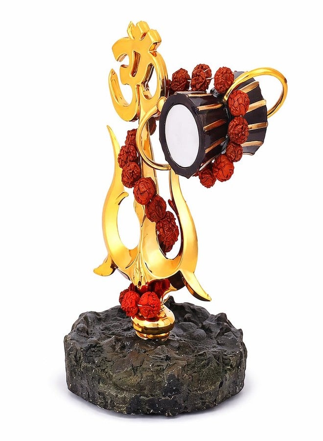 Dharmsaar Shiv Trishul with Damru & Rudraksha (4.3 Inch) | Mahakal Trishul Car Dashboard Idol | Lord Shiva Trishul Showpiece for Home, Office & Puja Room Decor - Image 1