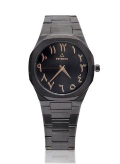 Fitron Men's Full Black Wrist Watch with Black Dial and Arabic Numbers  - Image 1