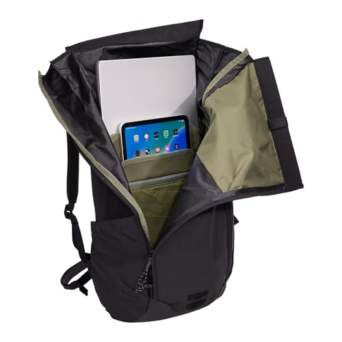 Thule Paramount Bike Commuter Backpack - 20L Capacity - Adjustable fit - 16" Padded Laptop Sleeve and 11" Tablet Pocket - Rolltop Closure - Side Phone Pocket - Taillight Loop - Image 3