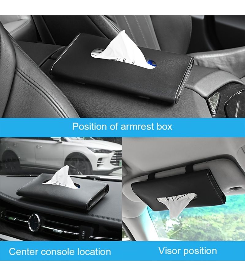 Pink Car Sun Visor Tissue Box Holder Auto Interior Mask Storage Box Universal Car Accessories - Image 5