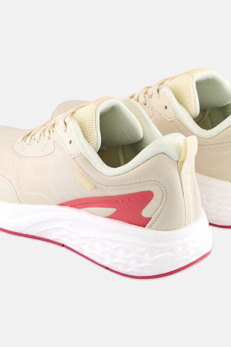 RBX Women Lace Up Running Shoes, Beige  - Image 2