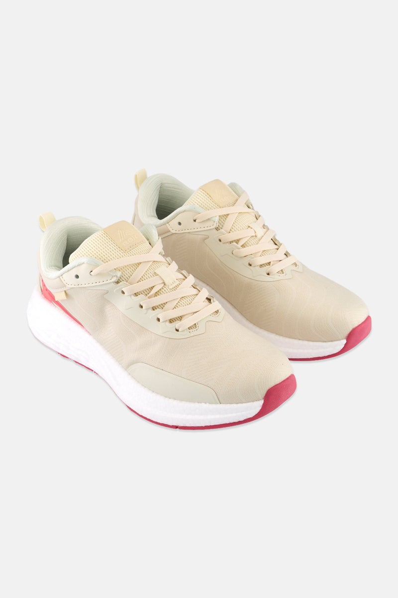 RBX Women Lace Up Running Shoes, Beige  - Image 1