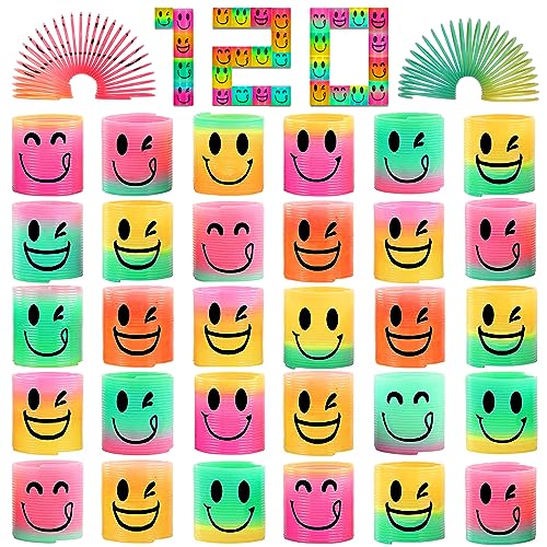 AZEN 120 Pcs Mini Spring Party Favors for Kids 35 48 Goodie Bags Stuffers for Birthday Classroom Prizes Kids Prizes Small Bulk Toys Gifts 4 Smile - Image 1
