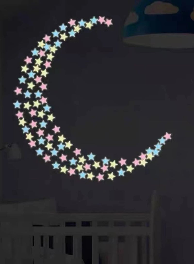 500قطعه من ملصقات نجوم سحرية تضيء في الظلام تحويل غرفة نوم طفلك إلى سماء مليئة بالنجوم  - Image 1