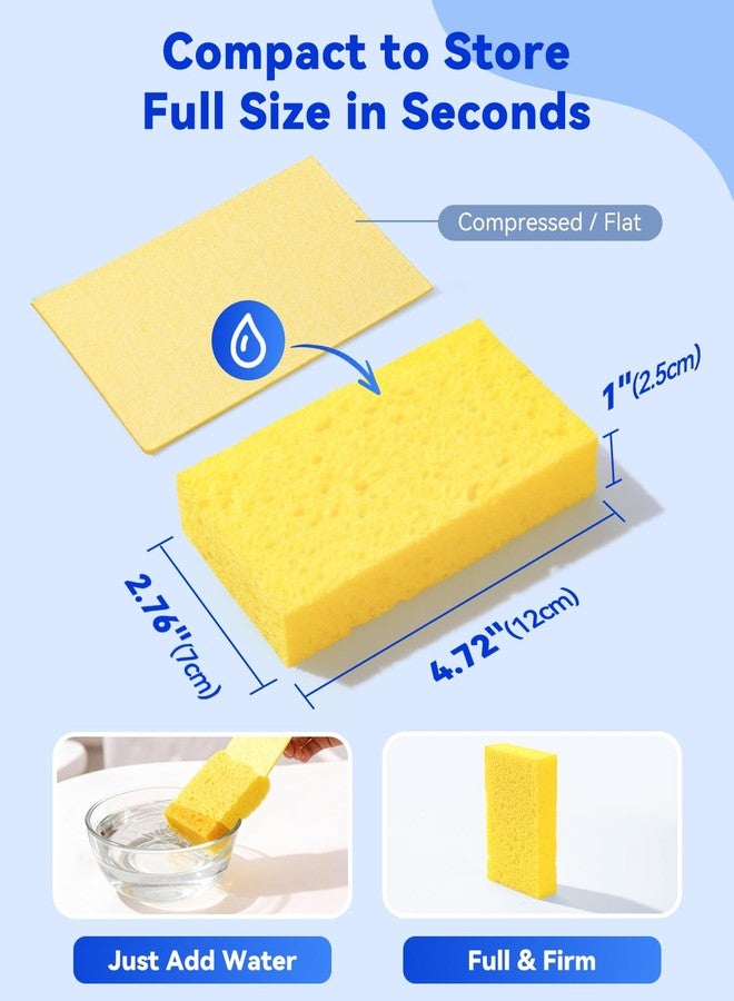 Temede Cellulose Sponges,Heavy Duty Scrub Sponges,Non-Scratch Kitchen Sponges for Dish,Colorful Compressed Dish Scrubber Sponge for Household,Cookware,Bathroom,6pcs - Image 2