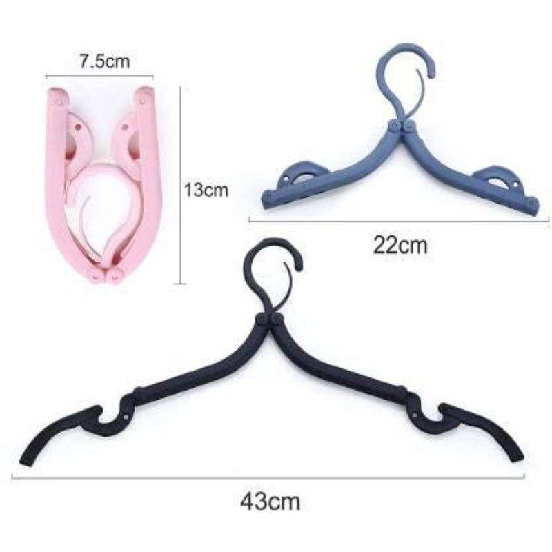 SBA PRIME Plastic Folding Clothes Hangers Foldable Clothes Drying Rack Magic Folding Coat Racks Plastic Clothing Drying Hanger with AntiSlip Groove for Home Travel OutdoorPack of 6 - Image 5