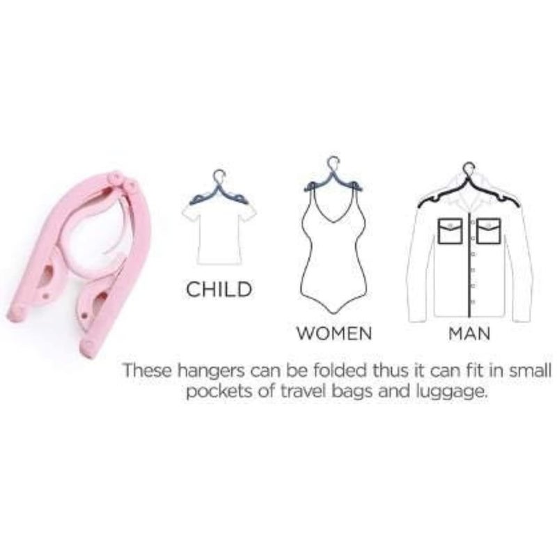 SBA PRIME Plastic Folding Clothes Hangers Foldable Clothes Drying Rack Magic Folding Coat Racks Plastic Clothing Drying Hanger with AntiSlip Groove for Home Travel OutdoorPack of 6 - Image 4