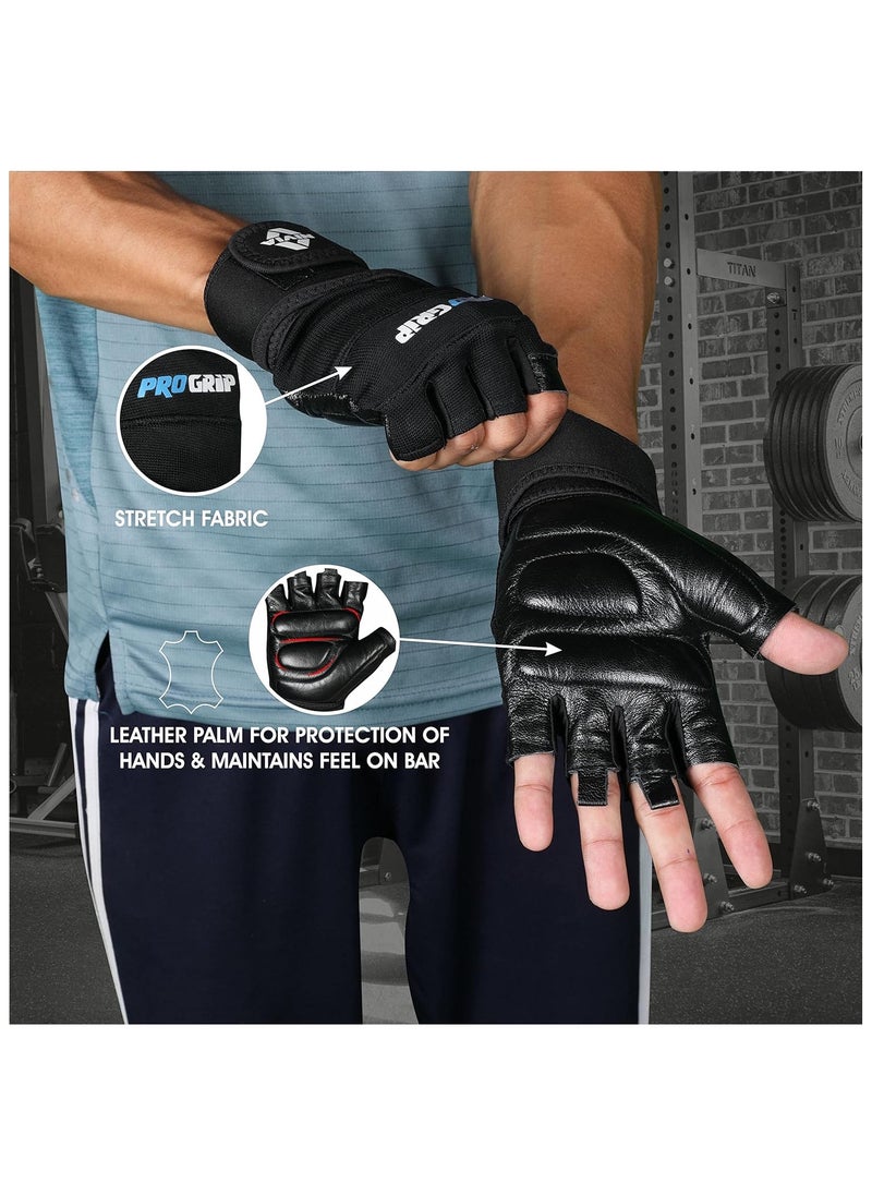 Nivia Pro Grip Genuine Leather Gym Gloves | Size - Extra Large | Material - Micro fiber Suede with Neoprene  | Weight Lifting Gloves | Exercise Gloves | Fingerless Grip Gloves | Fitness Gloves  - Image 4
